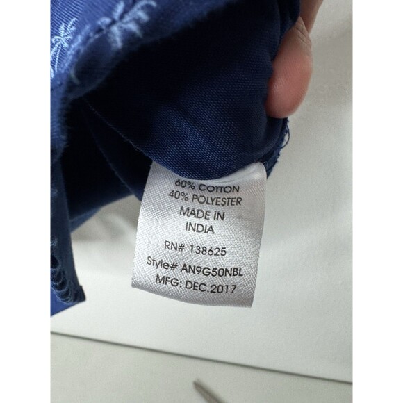 Alexander Julian Men’s Large Button Down Short Sleeve Shirt Blue Hawaiian Design - Picture 6 of 14